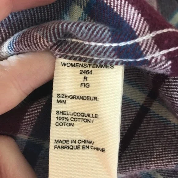 Woolrich Flannel Plaid MED Cotton Button Down 1236 - Picture 7 of 7